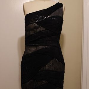 Tadashi Shoji | One Shoulder Sequin Cocktail Dress